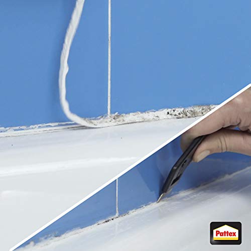 Pattex Fugenhai, handlicher Fugenkratzer zum Entfernen von alten Silikonfugen im Sanitärbereich, vielseitiges Fugenmesser, 1er Pack mit Ersatzklinge