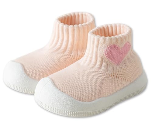 Image of Baby Sock Shoes Toddler Walking Slippers with Soft Rubber Sole