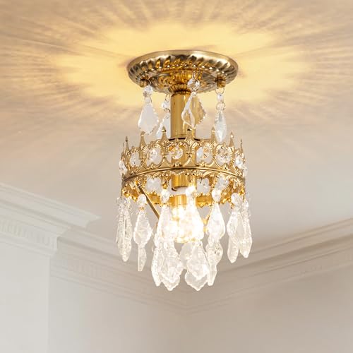 EverRoam Semi Flush Mount Crystal Light Fixture...