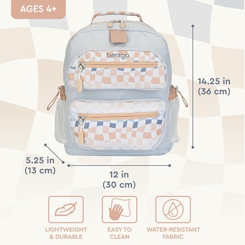 Bentgo® Kids 14” Backpack Set With Kids Prints Lunch Box (Checker Gradient)4