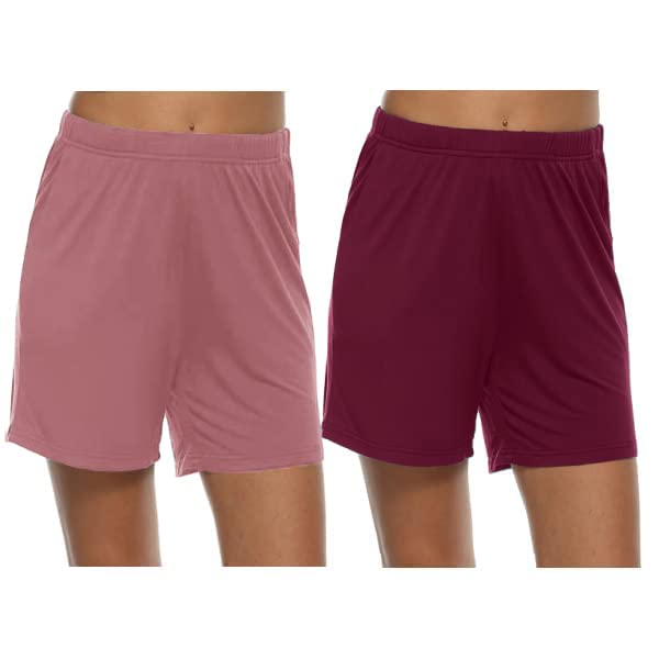 MoFiz Mujer Pantalones Cortos Pijama Suave Modal Verano Shorts con Bolsillos
