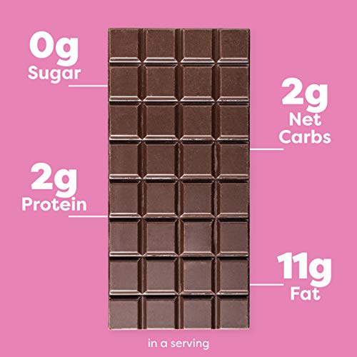 Kiss My Keto Chocolate Bars – Pumpkin Seed & Sea Salt 1G Net Carbs – Sugar Free Dark Chocolate, Gluten Free Chocolate – 4 Individually Wrapped Bars, Low Carb Chocolate – Dairy Free Chocolate Candy Bar #TOP1