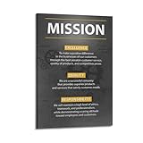 Mission Statement Wall Art Company Office Decor Canvas Print Inspirational Team Poster Business Core Values Success Sign Brand Inspire Quote, Office Living Room Bedroom Canvas Wall Decor Poster Decora
