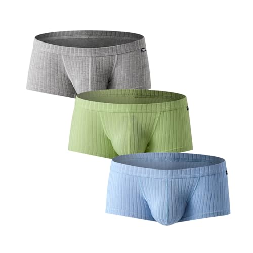 Men's Flex Fit Stretchy Boxer Briefs Low Waist Underwear Multipack