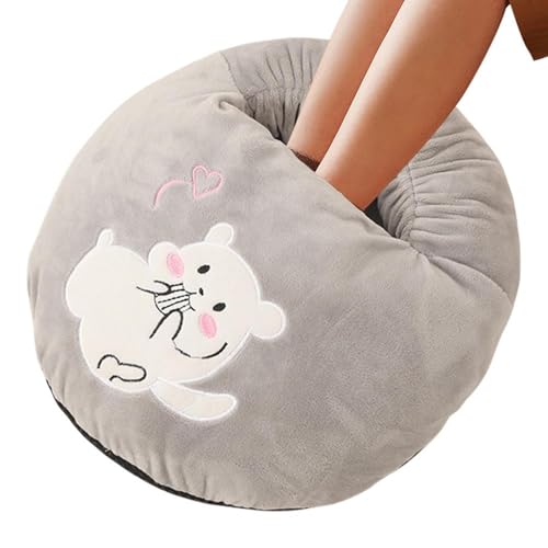 Riaisttd Calentador de pies USB, calentador de pies eléctrico - Zapatillas calentadoras de pies eléctricas Cartoon | Calentador de pies para masajeador de pies antideslizante para debajo del