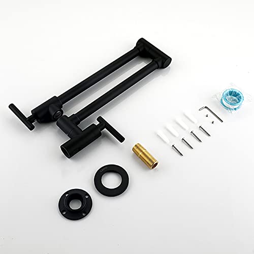 Robinet mural laiton brossé pliable et extensible pour cuisine - 8