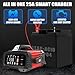 E-FAST 25A Battery Charger, 12/24V All in One Lifepo4 Lead Acid Car Battery Charger, Automotive Jump Starter, Upgraded Trickle Charger, Battery Maintainer for Car Truck Motorcycle Lawn Mower Boat