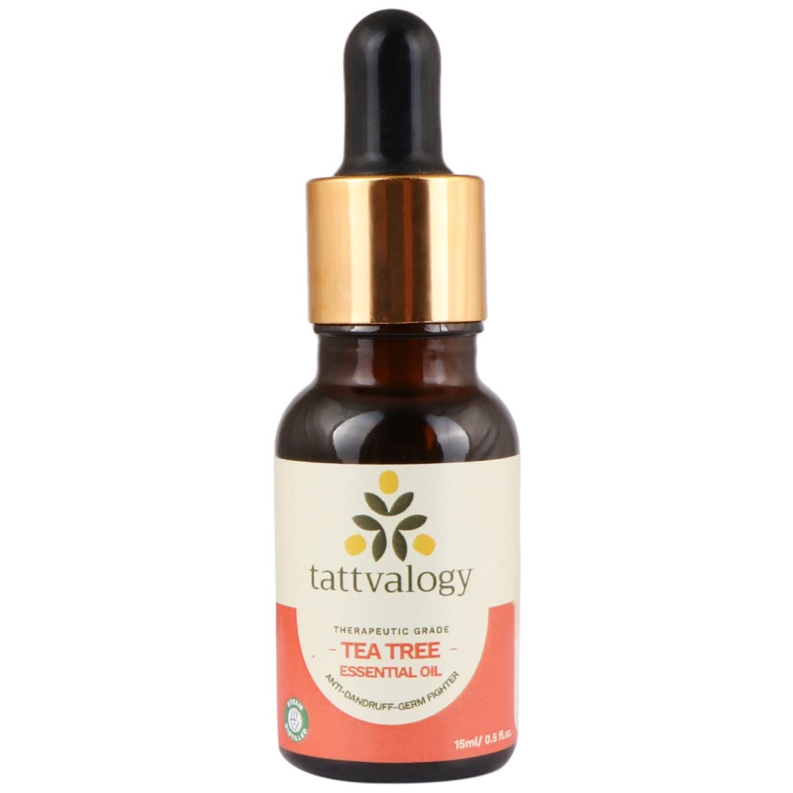 Tattvalogy Tea Tree Essential Oil | Helps Reduce Dark Spots & Acne Scars| 100% Pure & Undiluted Skin & Hair Care Oil for Dandruff, Pimples, Aromatherapy, Stress Relief | In Glass Bottle - 15 ML-image-12