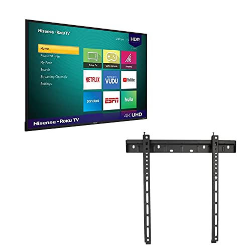 Hisense 43-Inch Class 4K Smart TV R6 Series HDR Motion Rate 120 Aspect Ratio 16:9 Sleep Timer + Free Wall Mount (No Stands) 43R6E (Renewed)