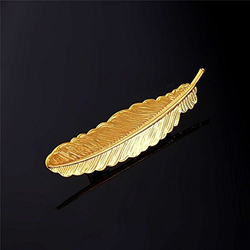Image of U7 Brooches Jewelry for Women Men, Stainless Steel 18K Gold Plated Classic Feather /Flower /Tree of Life /Custom Photo /Breast Cancer Awareness Pink Ribbion Brooches and Pins for Wedding Dress or Party