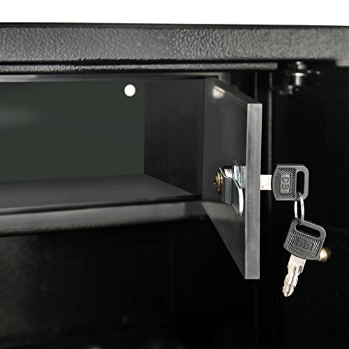 5-Riffle Electric Gun Safe/Digital Metal Gun Lockers/Electronic Keypad with Separate Lockable Compartment Shot Gun Storage Pistol Security Cabinet