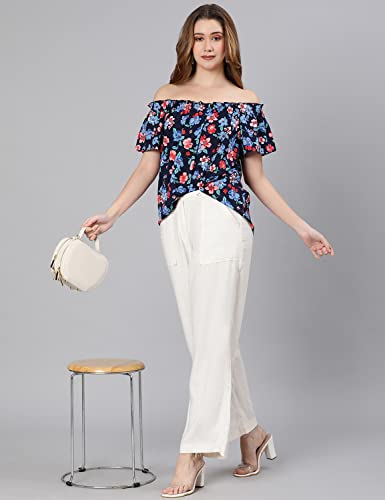Image of oxolloxo Gurff Floral Print Off-Shoulder Women top