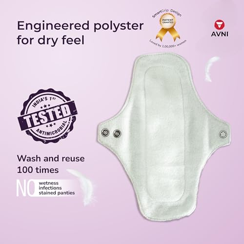 Avni - Fluff Washable Cloth Panty Liner | Antimicrobial | Eco-Friendly and Reusable | Spotting Days | Breathable and Comfortable for Women | Daily Use with Storage Pouch | Pack... - Image 2