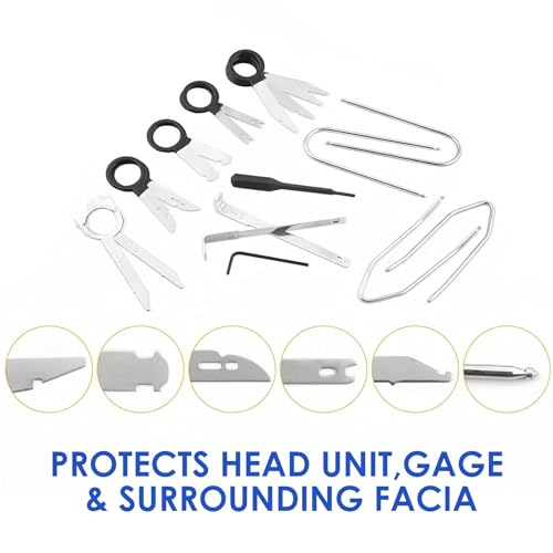 20 TLG Autoradio Demontage Werkzeuge, Universelle Audio Installations Werkzeug, Autoradio Demontagewerkzeuge Ausbauwerkzeuge, Radio Entriegelungswerkzeug, Universal Car Radio Audio Installation Tools