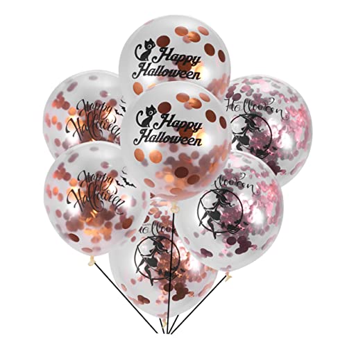 TOGEVAL 8pcs Balloon Latex Balloons para Cuartos Pumpkins Decor Halloween Balloons Foil Kids Hallowe
