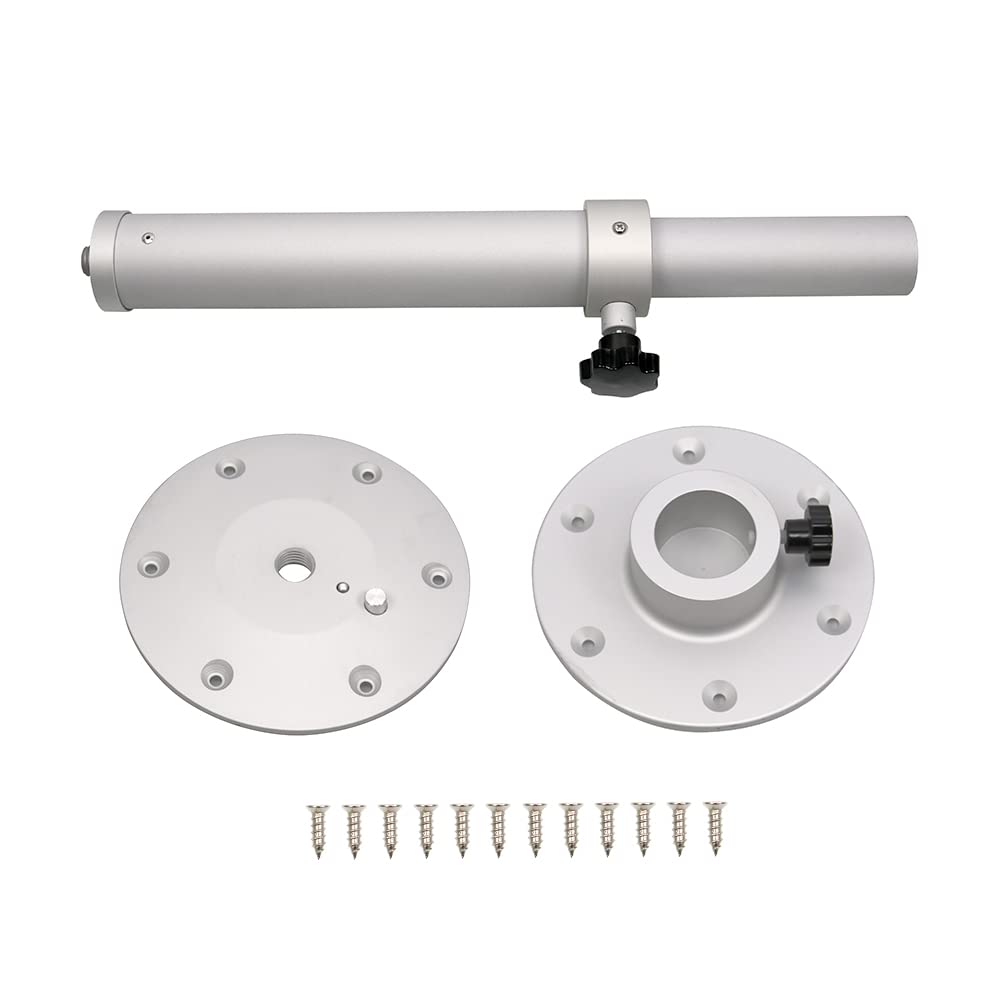 HoldOneLight Premium Table - Pie de pedestal ajustable de 445 a 690 mm, soporte de pedestal para mesa giratoria para barco, base desmontable para caravana, caravana, barco, yate, hogar