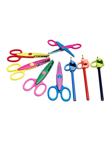 Brizz Kit creative pack of 5 scissor set for crafts and cutting...