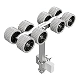 SUPROD 8er Sliprollen Slipwagen Sliphilfe Bootstrailer Eva-Reifen RKSRLB-8-EVA, Ø 120 mm, grau/schwarz