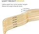 TOPIA HANGER Slim Natural Wood Hangers 18 Packs with Extra Soft Rubber Grips, High-Grade Fashion Non-Slip & Wrinkles Hanger for Camisole, Sweater, Jacket, Dress, Coat -CT16N