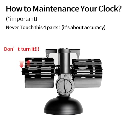 Flip Clock, Retro Flip Vintage Desk Table Clock Large Number Battery Powered Internal Gear Operated Home Décor Ideal for Home Office School Hotel Café with Retro Decor (Black-Round Base)