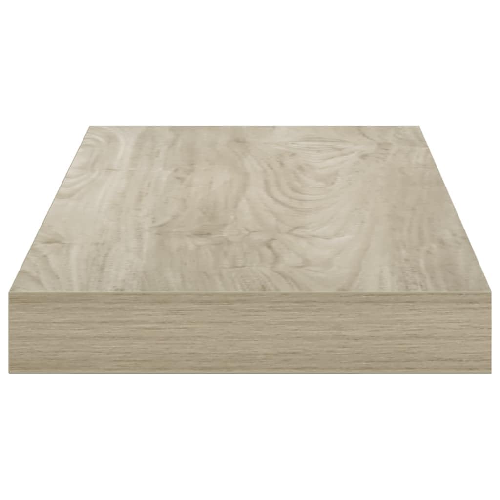 Juego de 2 estantes de pared flotantes de roble, 50 x 23 x 3,8 cm, marco metálico de madera de panal con soporte invisible, para sala de estar y dormitorio, estantes decorativos de pared