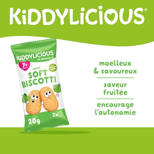 Kiddylicious Soft Biscotti Pomme | Dès 7 Mois | Biscuits Tendres au Blé Complet | 6 Packs de 120g (6 Sachets de 20g) | 720g – Image 4