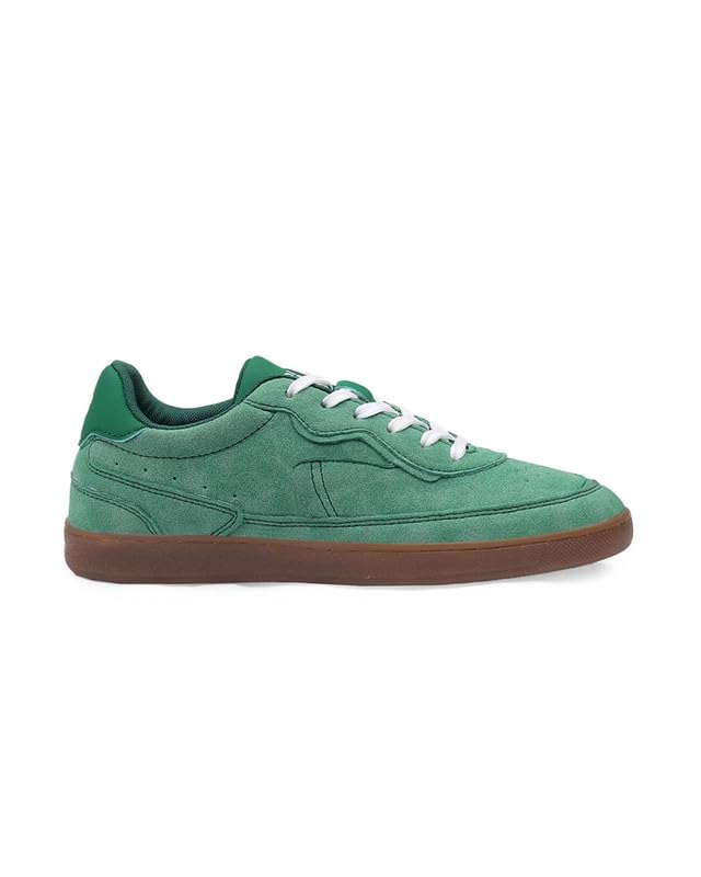 Image of Bacca Bucci Zest Women's Low-Top Walking Sneakers with Suede-Look Upper, Lace-Up Closure, Padded Collar, Perforated Toe Detail, Gum Grip Outsole, Casual Streetwear Shoes