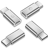 USB Type C Adapter 4 Pack,Emnt Micro USB（Female） to USB C（Male） Charge and Data Sync Converter Cable Aluminum Connector Adaptor for Samsung Galaxy Note 8 S8,Nintendo Switch and More-Silver