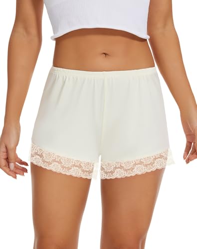 Image of MANCYFIT Bloomers for Women, Lace Trim Slip Shorts