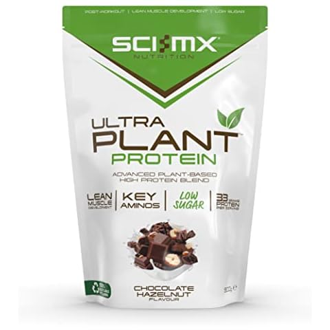 SCI-MX Ultra Plant Advanced 100% Vegan Non GMO Plant Protein Formula - Chocolate/Hazelnut Flavour - 900G - 20 SERVINGS Cover