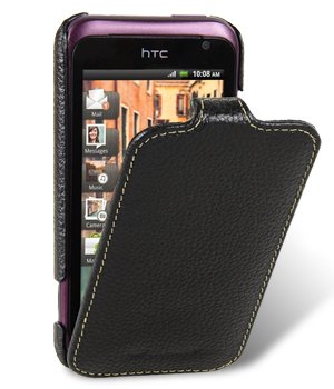 Melkco - Verizon HTC Rhyme Ultra Slim Handmade Premium Genuine Cowhide Leather Case Jacka Type Black