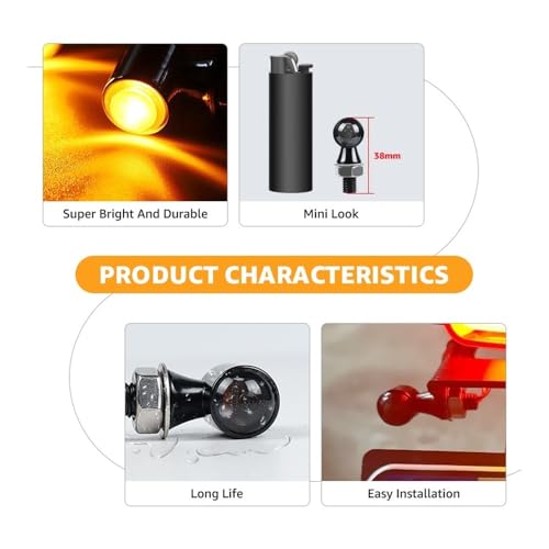 Clignotant moto LED résistant aux vibrations indicateur 12V