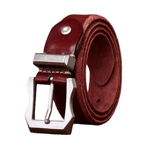 Ceinture pour homme en cuir de vachette pleine fleur avec boucle robuste