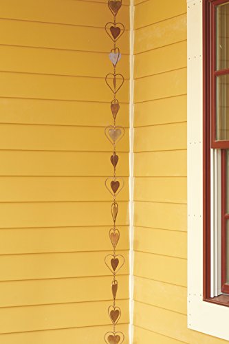 Ancient Graffiti RC-HRT-IR 10,2 x 244,8 x 10,2 cm geflammte Kupfer-Herz-Regenkette – mehrfarbig