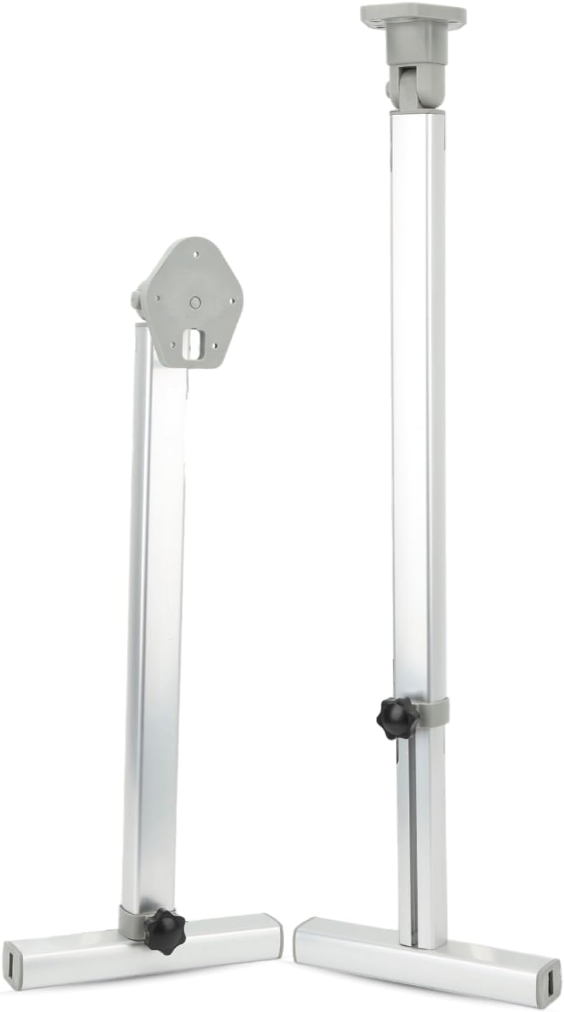 Yoidesu Adjustable Aluminum Alloy Support Legs for Furniture, Heavy Duty T Bar 23.22 to 30.51in Folding Telescopic, Invisible Table Pedestal Leg for Caravan Yacht Balcony