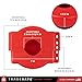 TRADESAFE Gate Valve Lockout - Red Valve Lockout Device, Lockout Tagout Valve Adjustable for 1 inch to 6-1/2 inch Diameter Valve Handles, Industrial Grade Polypropylene