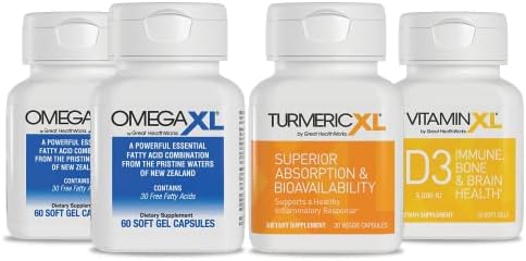 4 Pack Immune Supporting Bundle - (2) OmegaXL 60 Count + TurmericXL +  VitaminXL D3 - to Support Optimal Immune Health… : Health \u0026 Household -  Amazon.com