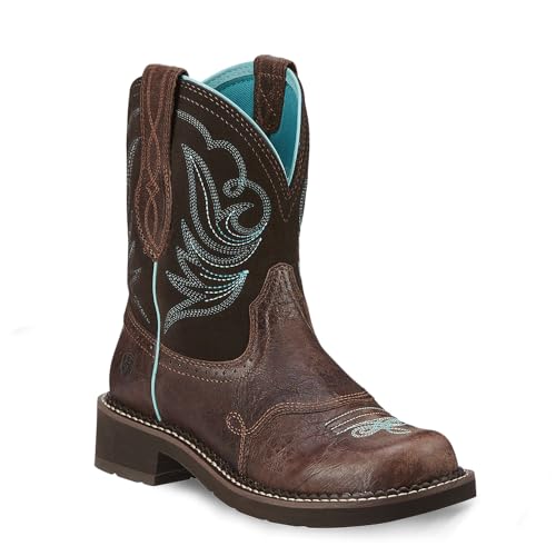 Ariat 100162385B Women's Fatbaby Heritage Dapper Western Boot Royal Chocolate 5B