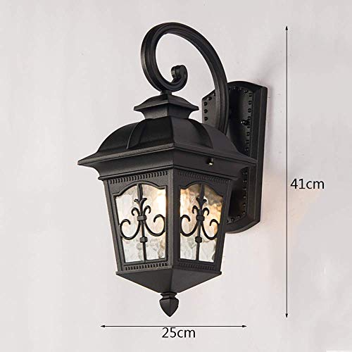 Lampe murale E27 imperméable style vintage pour allée et cour