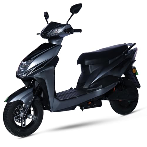 Image of AMO Electric Scooter Single Light Lead Acid Low Speed -25kmph Range - 60-70 Km Non RTO in Grey with Portable Charger Ex-Showroom (Grey)