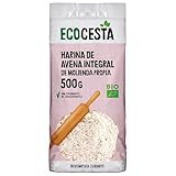 Ecocesta - Pack de 8 Unidades de 500 g de Harina Ecológica de Avena Integral - Contribuye a Mejorar el Tránsito Intestinal - Favorece el Desarrollo Muscular