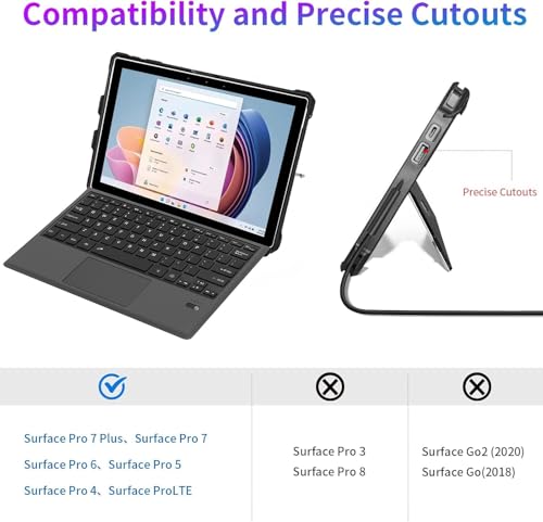 Coque Surface Pro 7+ robuste tout-en-un avec dragonne et support - 2