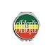 Ethiopia Country Flag Name Hand Compact Mirror Round Portable Pocket Glass