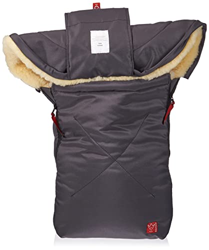 Sac de couchage en peau d'agneau Kaiser Nature Anthracite pour poussette