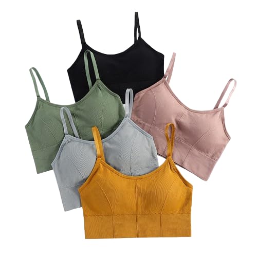 vnhsin Women's Sports Padded Bra Assorted Colours, Adjustable Straps, Stretchy Fabric, Set of 3-picture-13
