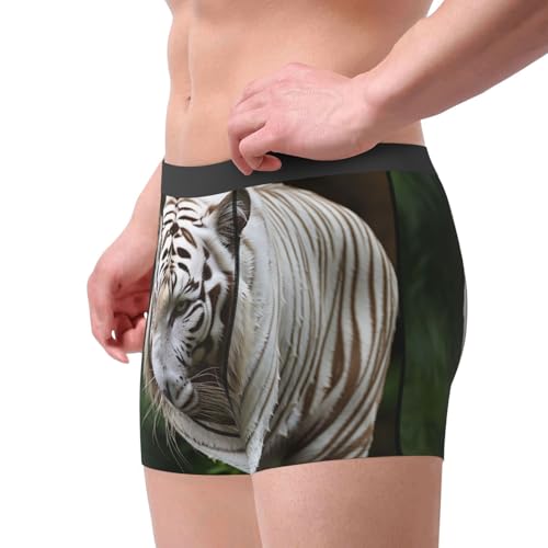 Men's Underwear Majestic White Bengal Tiger Boxer Briefs Breathable Stretch Mens Boxer Moisture-Wicking Trunks for Men4