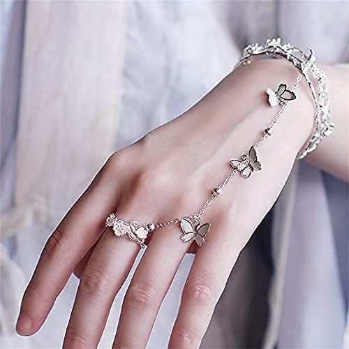 Bracelet en argent et bague de main, le cadeau idéal pour adolescente
