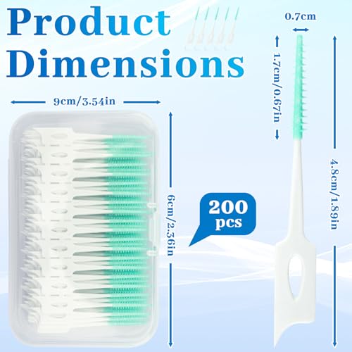 WOHSEROM 200 Pcs Dual-Use Interdental Brushes - Image 2