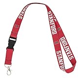 Desert Cactus Stanford University Cardinal Car Keys ID Badge Holder Lanyard Keychain Detachable Breakaway Snap Buckle (Red)