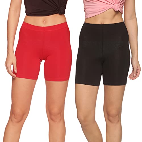 Image of OUTFLITS Ladies Cycling Shorts| Under Dress | Yoga Shorts | Workout Shorts | Running Shorts | Exercise Shorts | Gym Shorts for Womens